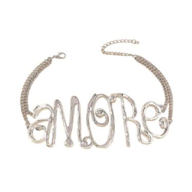 Imagem de Colar gargantilha hip hop amor punk grosso banhado a ouro coração coração colar declaração joias presentes de aniversário para mulheres e homens, 16in, Zinco, Sem Pedra Preciosa