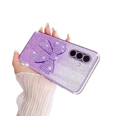 Imagem de TSAYGFK Capa protetora para Galaxy A36 5G, compatível com Samsung A36 5G para meninas e mulheres com cristal de TPU macio e brilhante, brilhante, com glitter, capa protetora à prova de choque para