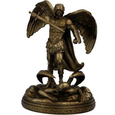 Imagem de Estátua Arcanjo Miguel - Versão 7 (Cor Ouro Velho)
