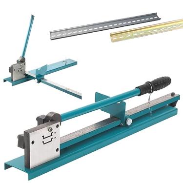 Imagem de LMJYU Ferramenta de corte de trilho DIN, régua de ranhura dupla W50 cm, cortador de trilho guia manual para cortar trilho de aço de ferro de alumínio ranhurado 35 mm de largura, 7,5 mm de altura