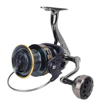 Imagem de RiToEasysports Carretel Giratório, Carretel de Pesca Com Força de Frenagem de 15kg, Fio de Metal, Anéis de Passagem, Rolamento Selado para Fundição Longa, Peixes Grandes