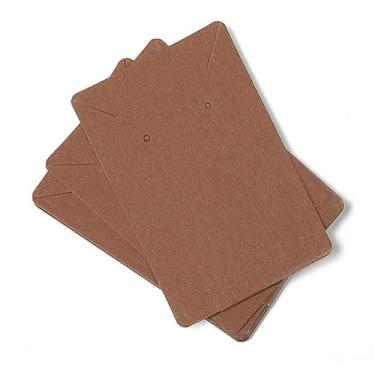 Imagem de YOUTHINK 100 Cartões de Brinco Dos Pces, Etiqueta de Papel Kraft Em Branco Com 100 Sacos de Opp para Exibir Jóias, Perfeito para Brincos e Pulseiras (Marrom)