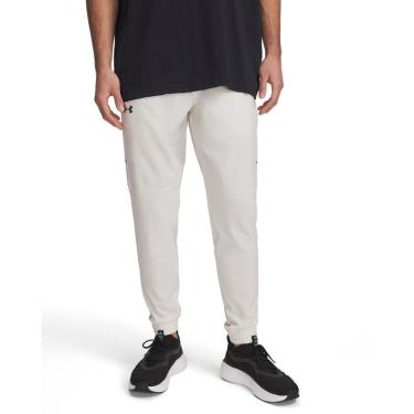 Imagem de Calça de Basquete Under Armour Zone Woven Masculina P Bege-Masculino