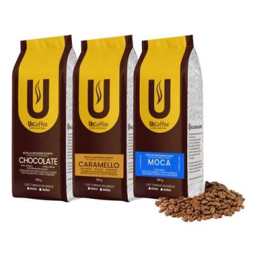 Imagem de Café Especial Uncoffee Kit Experimente 3 Pacotes 500g Grãos, GRÃO