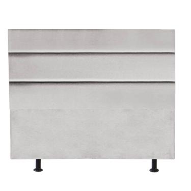 Imagem de Cabeceira Estofada Cama Box King 195cm Argentina Suede Cinza Claro- Mabe Magazine
