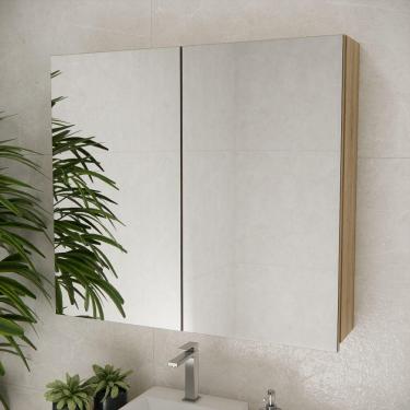 Imagem de Espelheira De Banheiro Nature 90cm Estilare ESP4031 Carvalho