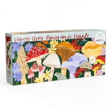 Imagem de Forest Floor Puzzle – 400 Piece Panoramic Jigsaw Puzzle – Hand-Painted Art of Wild Mushrooms, Woodland Blooms, and Nature’s Hidden Gems – A Cozy Botanical Puzzle Adventure by 1Canoe2