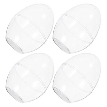 Imagem de Angoily 4 caixas de doces de plástico transparente, caixa de armazenamento de Páscoa e recipiente de biscoitos, embalagem transparente para festas de fim de ano