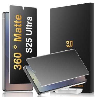 Imagem de JEHOO [Pacote com 2] Protetor de tela de privacidade de TPU fosco de 4 vias 360° para Samsung Galaxy S25 Ultra (não é vidro), compatível com sensor de impressão digital, antirreflexo