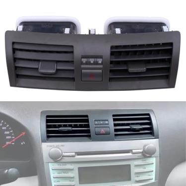 Imagem de MOTOKU Painel de painel de painel de ar condicionado para painel de ar condicionado Toyota Camry 2006-2013 Painel de ar condicionado moldura de saída com interruptor de perigo 55660-06100