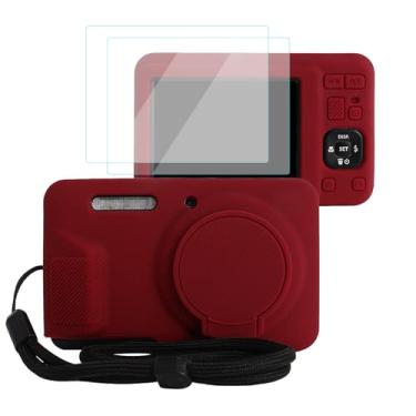 Imagem de VOVMOEYA Capa de câmera para Kodak PIXPRO FZ55 com 2 protetores de tela e 1 alça de mão, silicone, leve e protetora macia