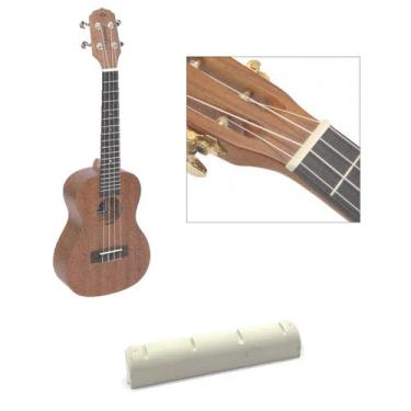 Imagem de Pestana Nut Ukulele Moldado 4 Cordas Branco Alice A030A