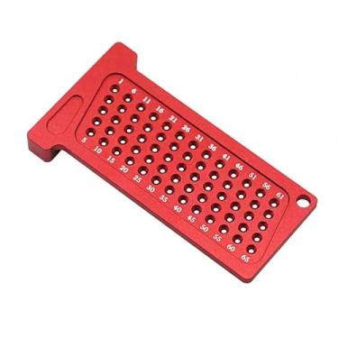 Imagem de Precisão T-Régua compacta de liga de alumínio duplo métrico e medidor de marcação em polegadas para marcenaria, layout de gabinete e marcação de broca, métrico