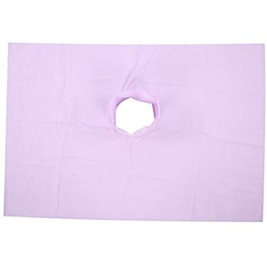 Imagem de Cryfokt Capa de Mesa de Massagem de Algodão Macio para Salão de Beleza Capa de Cama de Massagem para Salão de Beleza, 70 X 100 Cm, Material Ecológico, Adequado para a Pele e Confortável Ao Toque (neve ciano)