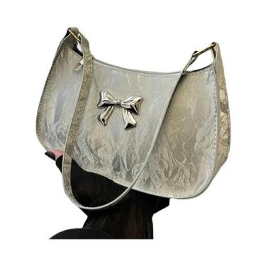 Imagem de Bolsa De Ombro Feminina Pequena Com Laço, Estilo Fresco E Doce, Para U