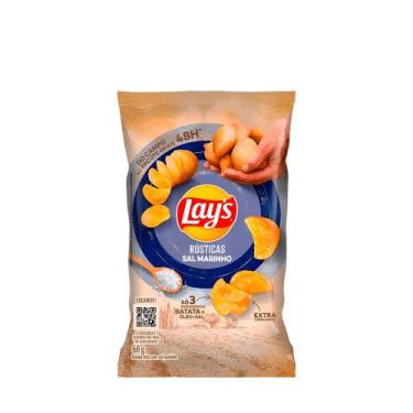 Imagem de Batata Lays Rústica Com Sal Marinho  68g