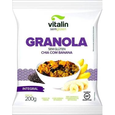 Imagem de Granola Integral Sem Glúten Chia com Banana Vitalin 200g