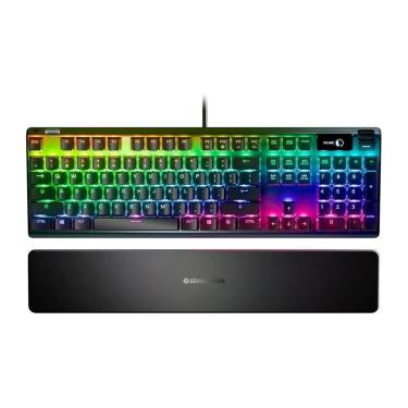 Imagem de Teclado Mecânico Gamer Steelseries Apex 7, Switch Red, US, Anti-Ghosting, Preto - 64636-Unissex