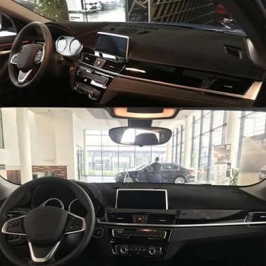 Imagem de LAVIYE Capa de painel de instrumentos de camurça de carro tapete de painel de instrumentos acessórios de almofada protetora, para BMW X2 M35i F39 2018-2021