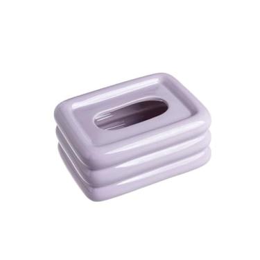 Imagem de Porta-toalhas de papel design de estilo simples caixa de lenços criativa caixa de lenços domésticos sala de estar mesa de café restaurante caixa de armazenamento de lenços recipiente de lenços (A)