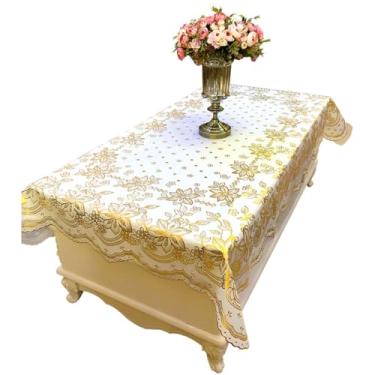 Imagem de URGDWEKJY Toalha de mesa de centro grande toalha de mesa de centro retangular toalha de mesa de jantar não lavável toalha de mesa de PVC tapete de mesa de plástico (A,136 * 180 cm)