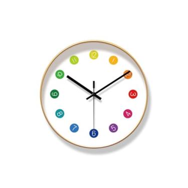 Imagem de Relógio de parede para casa varredura segundo relógio de quartzo relógio de parede para quarto relógio de sala de estar relógio simples relógio de parede criativo relógio de parede para quarto (B)