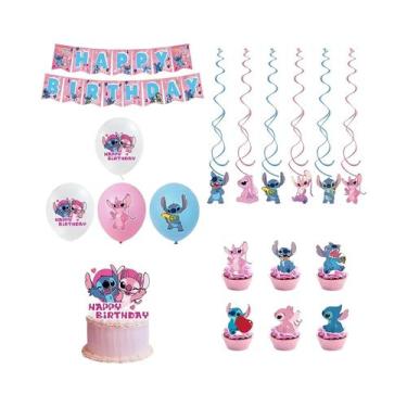 Imagem de Suprimentos Para Festa De Aniversário Lilo E Stitch Rosa Para Crianças