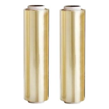 Imagem de Kit 2 Rolo Bobina Plastico De Filme Pvc 45cm X 300 Metros Resistente e