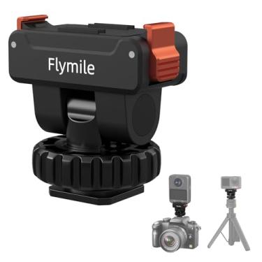 Imagem de Flymile Suporte adaptador de sapata fria Osmo 360, suporte magnético de liberação rápida para DJI Osmo Action 5 Pro/4/3, adaptador de câmera ajustável de 180° com orifício de parafuso de 0,6 cm para