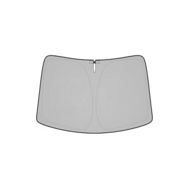 Imagem de Guarda-sol Wiblooter para para-brisa de carro, viseira dobrável refletiva prata com proteção UV para carros, SUVs, caminhões