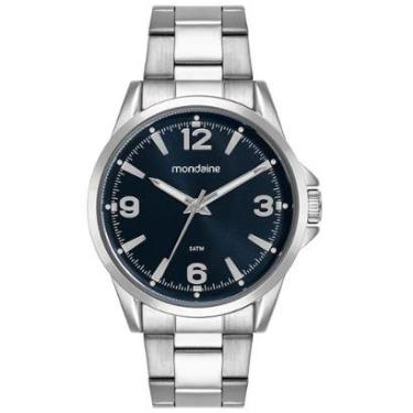 Imagem de Relógio Mondaine Masculino Prata Mostrador Azul 99807G0MVNE2-Masculino