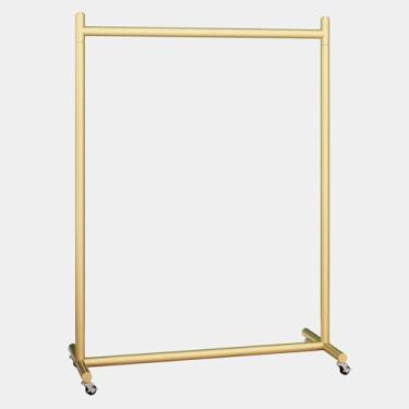 Imagem de Arara de roupas móveis resistentes, polia giratória de 360° trilho para roupas, solução de armazenamento que economiza espaço (120 x 135 cm) para uso doméstico e varejo