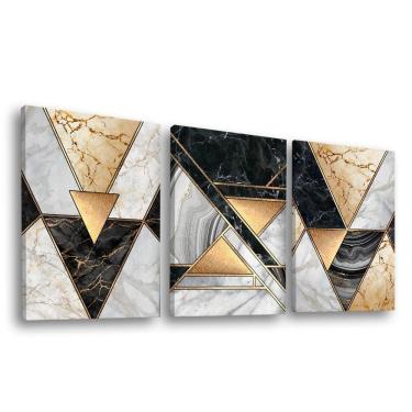 Imagem de Kit Quadros Trio Triangle Forms