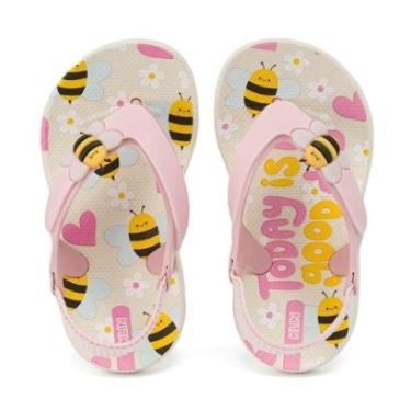 Imagem de Chinelo Infantil Menina Klin Acqua Print Off White/Rosa-Feminino