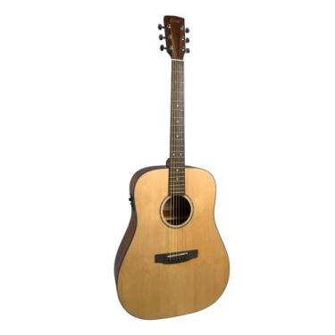 Imagem de Violão Cort Eletroacústico Earth60F Open Pore Natural C/Bag