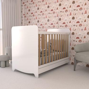 Imagem de Berço Americano 3 em 1 Sueño 100% Mdf Brilho/Amêndoa - Panorama Móveis