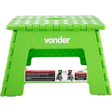 Imagem de Banqueta Plástica Dobrável, Verde, Altura 220 Mm, Vonder Ostenvonder