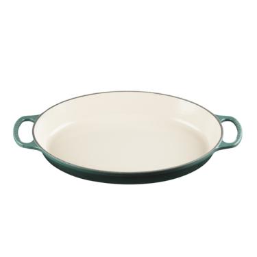 Imagem de ASSADEIRA OVAL LE CREUSET SIGNATURE 36CM EM FERRO FUNDIDO VERDE ARTICHAUT 20188367954422