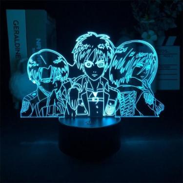 Imagem de Despertador Night Light 3D Attack on Titans Levi DIY - Taiyuanketanmao