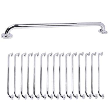 Imagem de Barra de Apoio 80cm Inox Kit 15 Uni Banheiro Suporte Idoso Deficiente Corrimao Cadeirante Acessibilidade Segurança