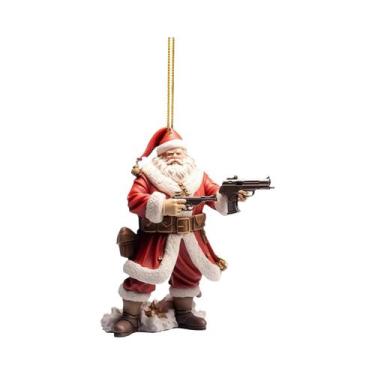 Imagem de Pingente Acrílico 2D De Papai Noel Para Decoração De Árvore De Natal, 