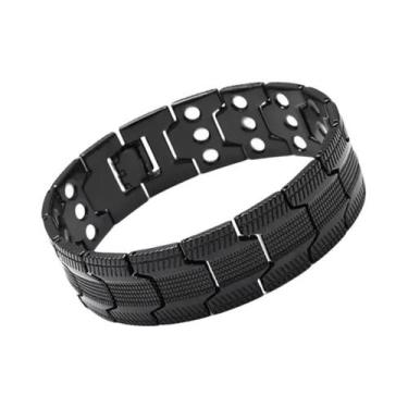 Imagem de Pulseira De Terapia Magnética De Cobre Puro Masculina, 3500 Gauss, 3X 