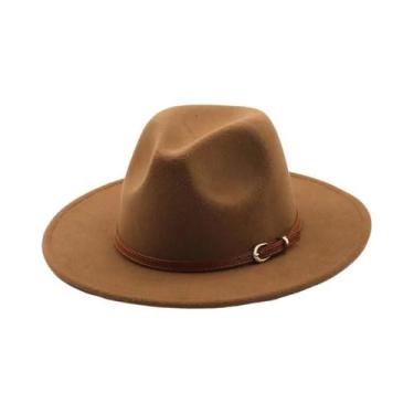 Imagem de Chapéu Fedora De Aba Larga Branco E Preto 56-60cm Em Feltro Imitação D