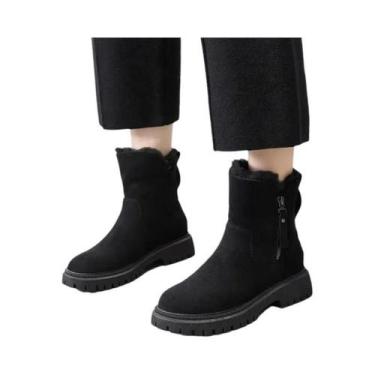 Imagem de Botas De Inverno Femininas Quentes E Grossas Em Algodão, Antiderrapant