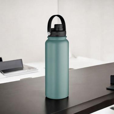 Imagem de Garrafa Parede Dupla Com Alça 1,1l Em Aço Inox Verde