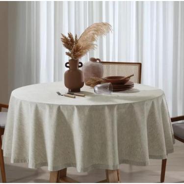 Imagem de Toalha de Mesa Redonda Clean Linhares 8 lugares Dohler