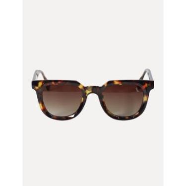 Imagem de Óculos Reserva de Sol Masculino Round Plate Square Tortoise-Masculino