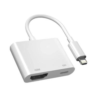 Imagem de Adaptador HDMI 4K Para iPhone 17 16 15 14 13 12 11 pro Max XS XR Para 