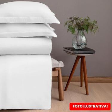 Imagem de Kit Capa para Edredom Solteiro King 300 fios - Naturalle, BRANCO