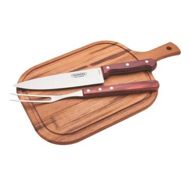 Imagem de Kit para Churrasco Tramontina Polywood Vermelho 3 Peças